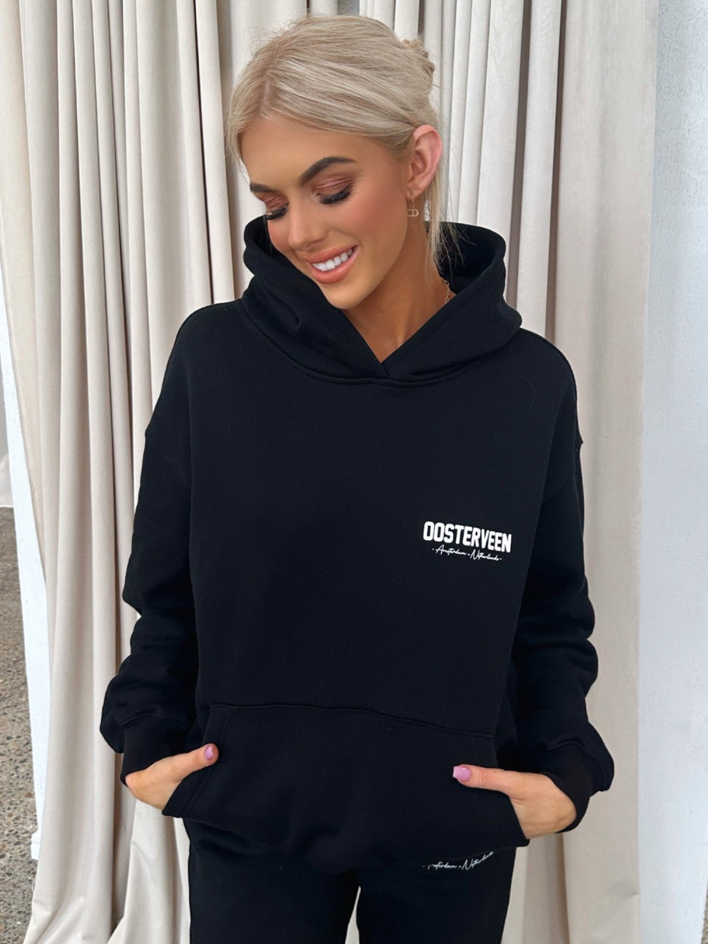 OOSTERVEEN LEISURE CLUB HOODIE - BLACK