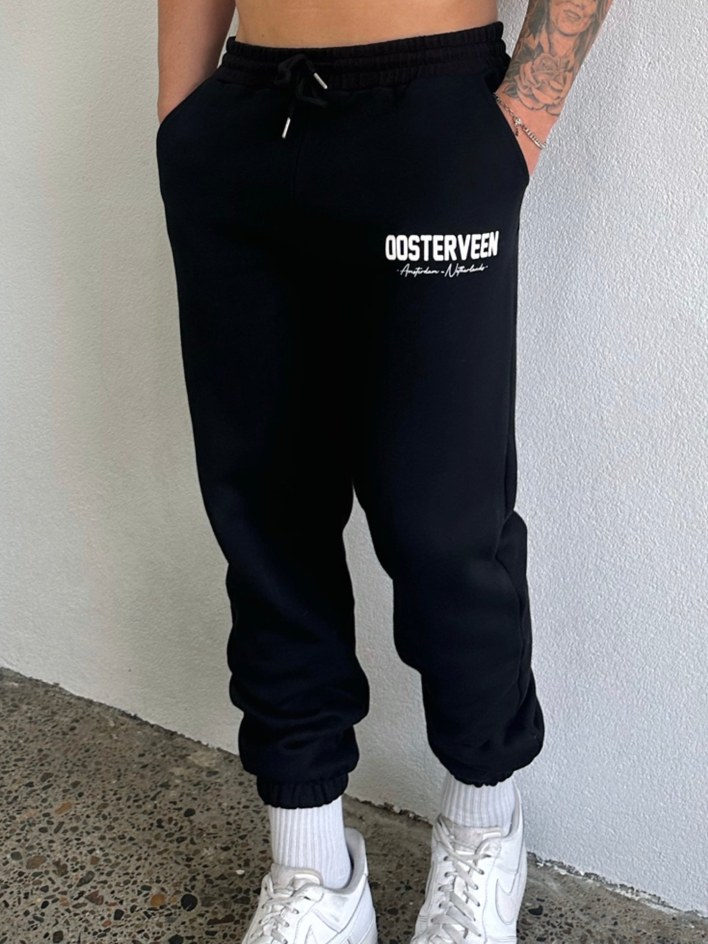 OOSTERVEEN LEISURE CLUB TRACKIES - BLACK